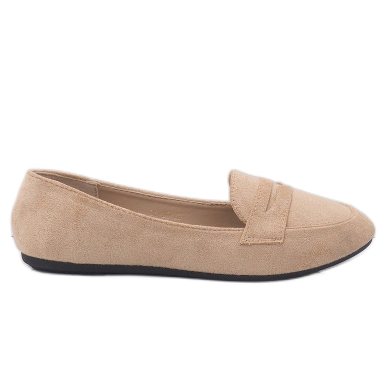 Beige 3C-20 Ballerinas aus Öko-Wildleder