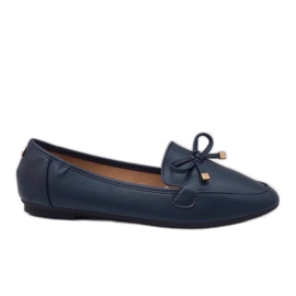 Ballerinas aus Kunstleder in Marineblau 9F175