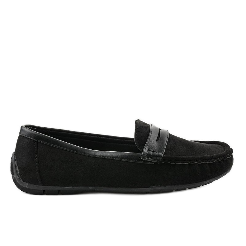 Schwarze Loafer aus Ballerinas BO-378