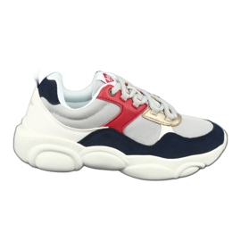 Lee Cooper W-1275 Frauen weiß rot marine grau mehrfarbig