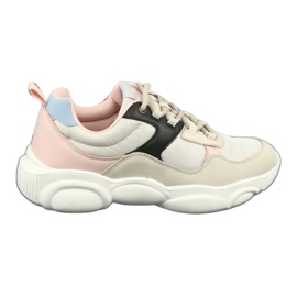 Lee Cooper Damen Sportschuhe 1275 beige/rosa