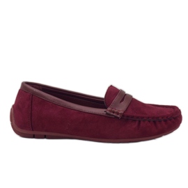 Kastanienbraune Slipper aus Ballerinas BO-378 rot