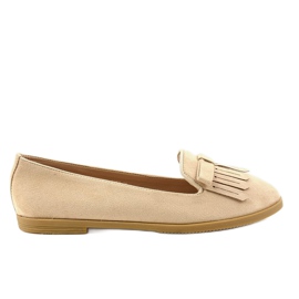 Beige Lordsy Loafer aus Öko-Wildleder 2358