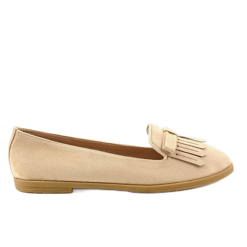 Beige Lordsy Loafer aus Öko-Wildleder 2358