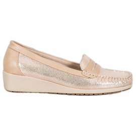 Comer Stylische Loafer auf der Plattform gelb