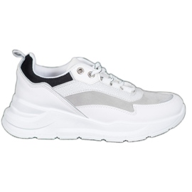 SHELOVET Turnschuhe auf der Plattform weiß schwarz