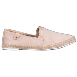 SHELOVET Klassische Powder-Espadrilles rosa