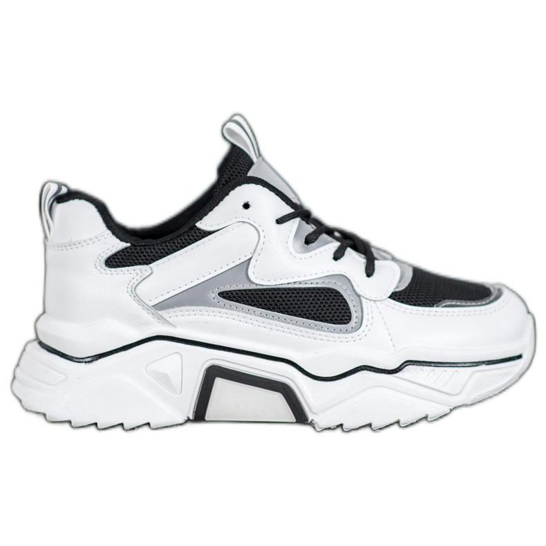 Weide Modische Sneaker mit Mesh weiß schwarz