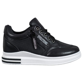 Weide Schwarze Evolutions-Turnschuhe