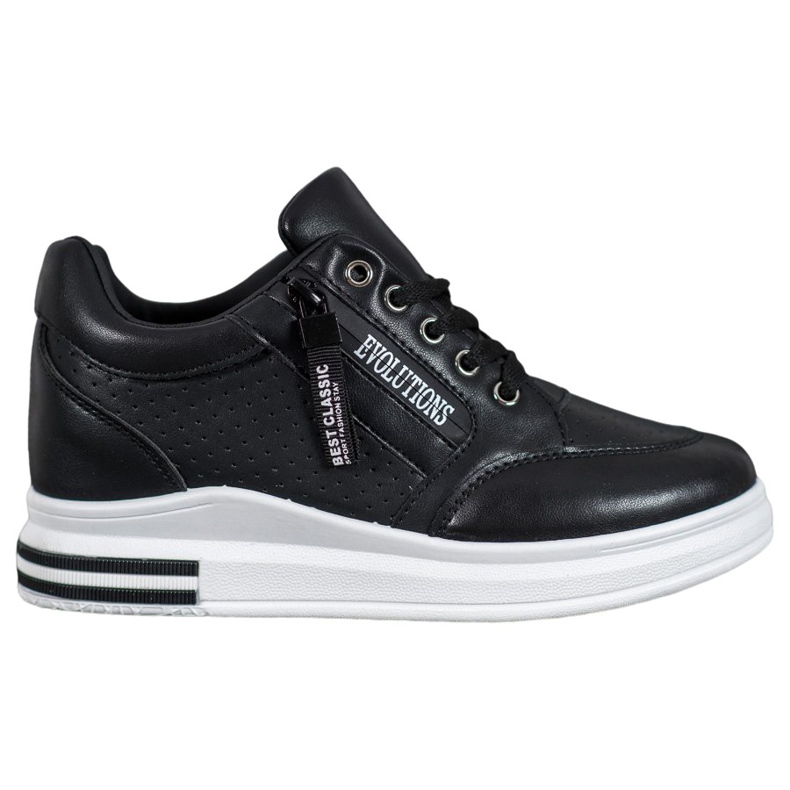 Weide Schwarze Evolutions-Turnschuhe