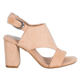 Stylische VINCEZA High Heels beige
