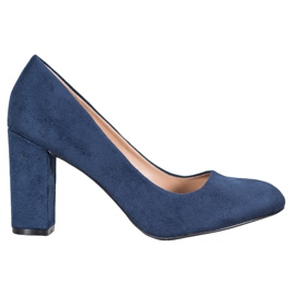 SHELOVET Klassische Pumps auf einer Säule blau