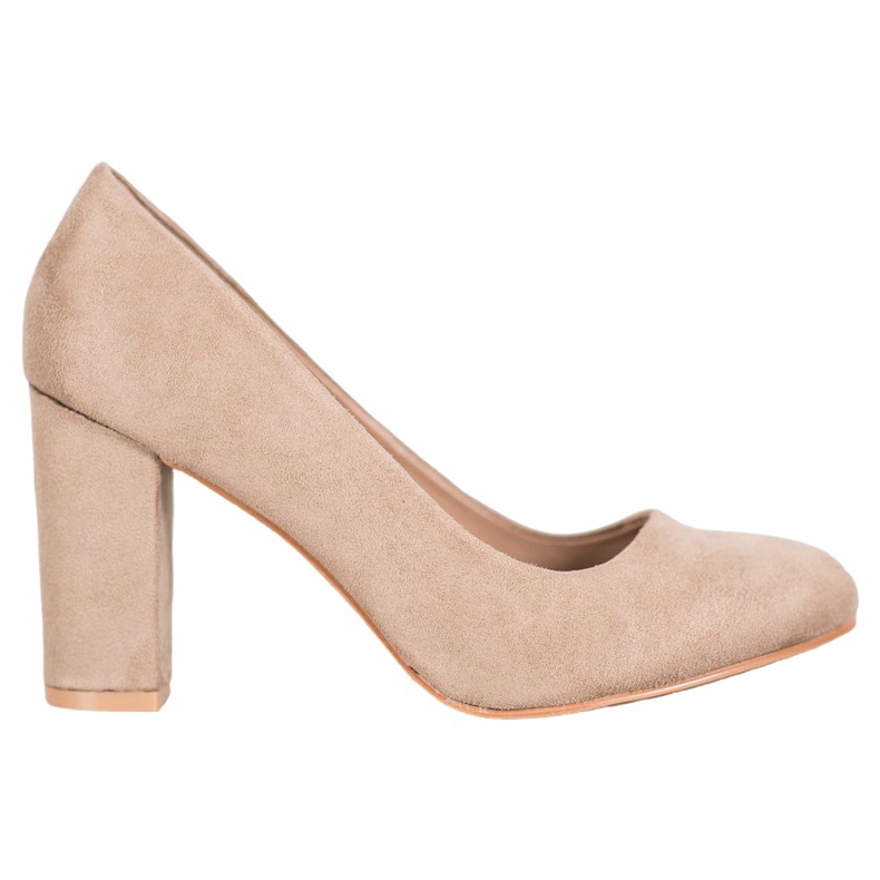SHELOVET Klassische Pumps auf einer Säule beige