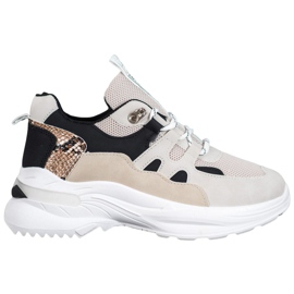 Weide Modische Love Sneakers braun schwarz mehrfarbig