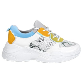 SHELOVET Modische Turnschuhe weiß mehrfarbig