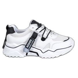 SHELOVET Sneakers für Damen weiß schwarz