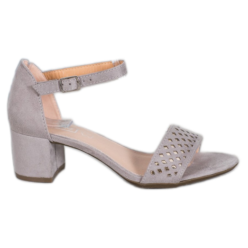 Filippo Elegante Sandalen auf High Heels grau