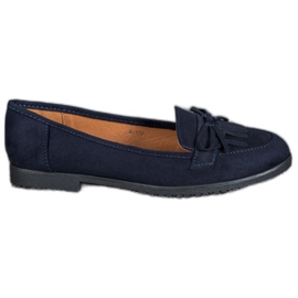 Miss Laura Slipper mit Schleife marineblau blau