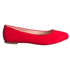 Best Shoes Ballerinas aus Wildleder rot