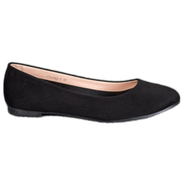 Best Shoes Ballerinas aus Wildleder schwarz