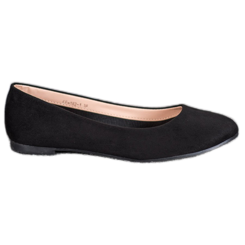 Best Shoes Ballerinas aus Wildleder schwarz