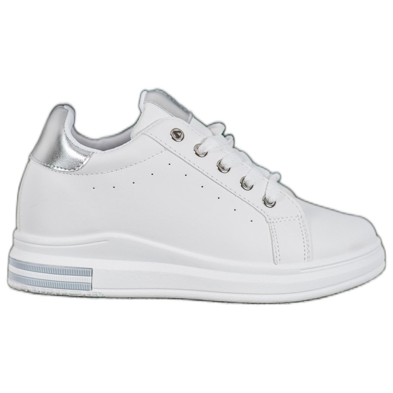 SHELOVET Sneaker mit verstecktem Keil weiß