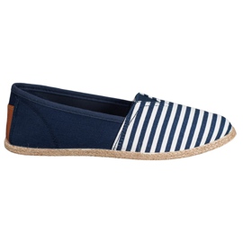 MCKEYLOR Gestreifte Slipper blau