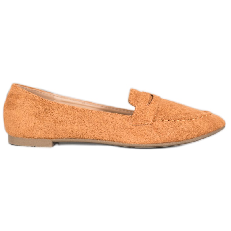 Best Shoes Wildleder-Loafer in Spitz braun