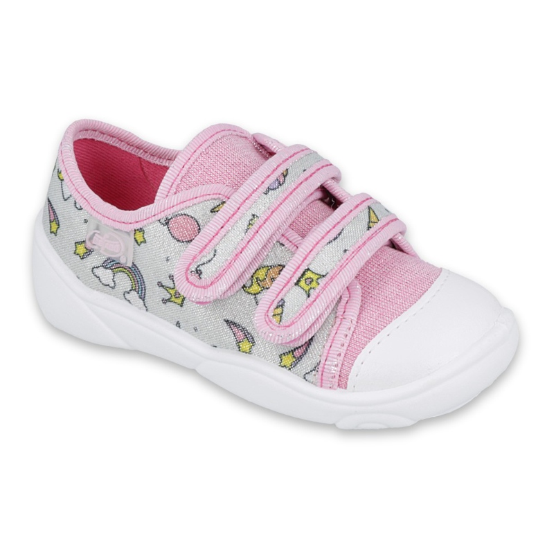 Befado Kinderschuhe 907P115 rosa grau mehrfarbig