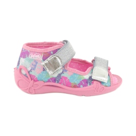 Befado Kinderschuhe 242P096 rosa grau mehrfarbig