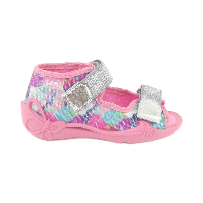 Befado Kinderschuhe 242P096 rosa grau mehrfarbig
