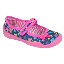 Befado Kinderschuhe 114X396 marineblau rosa mehrfarbig