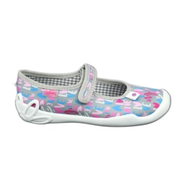 Befado Kinderschuhe 114Y374 lila rosa grau mehrfarbig