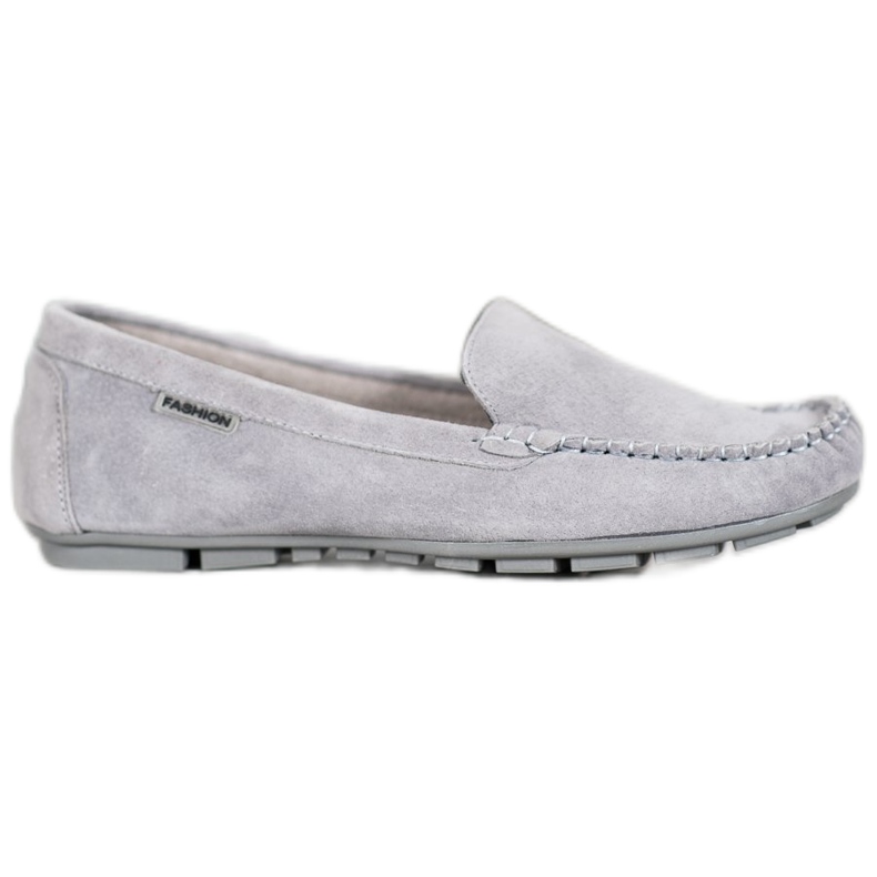 Klassisches Leder VINCEZA Moxins grau