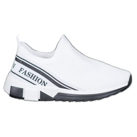 SHELOVET Durchbrochene Slipony Mode weiß