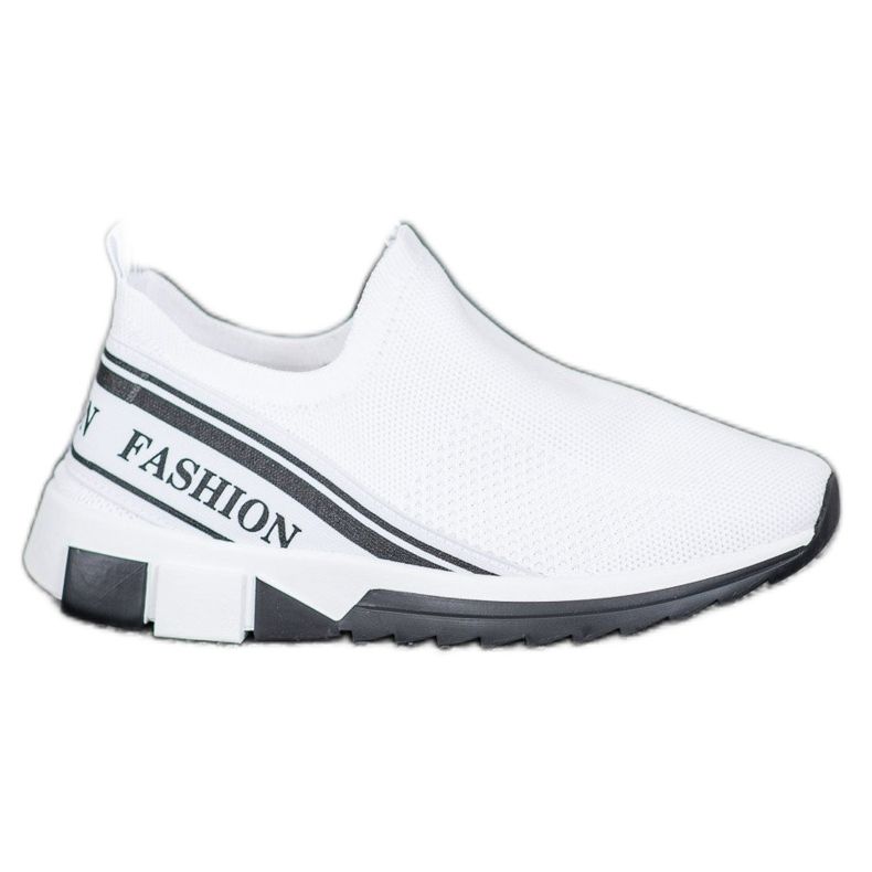 SHELOVET Durchbrochene Slipony Mode weiß