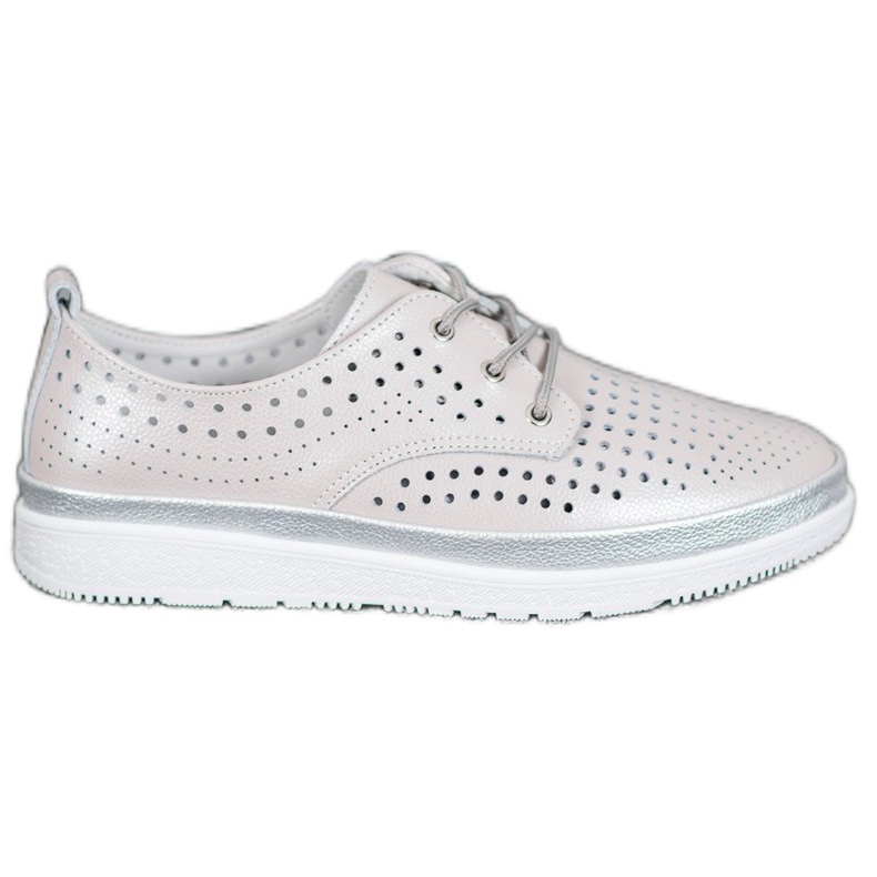 Filippo Durchbrochene Lederstiefel braun grau