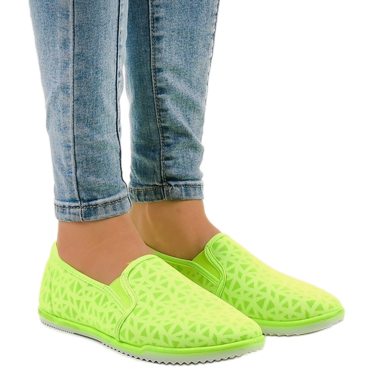 Grüne HB-5 Lycra Slip-On Sneakers