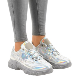 Silberne Turnschuhe Turnschuhe Z-9781 grau