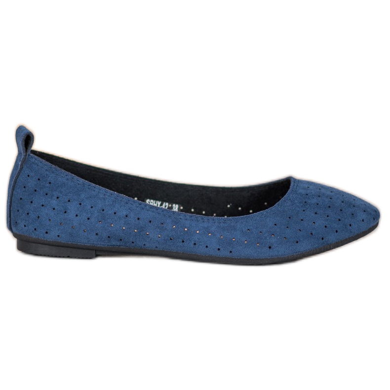 SHELOVET Durchbrochene Ballerinas blau