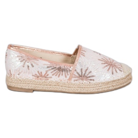 Best Shoes Espadrilles mit Pailletten rosa