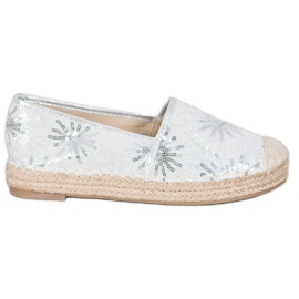 Best Shoes Espadrilles mit Pailletten grau