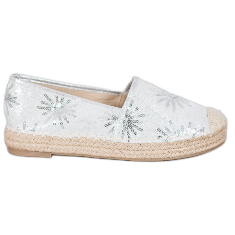 Best Shoes Espadrilles mit Pailletten grau