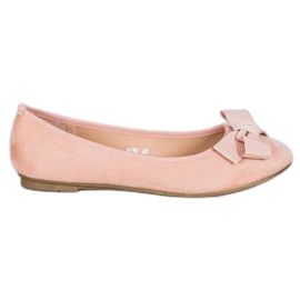 Clowse Stilvolle Ballerinas mit Schleife rosa