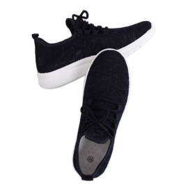 BB76 Marineblaue Sportschuhe gelb