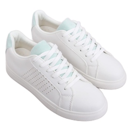 Weiße Damen Sneaker WB807 WHITE / L.BLUE