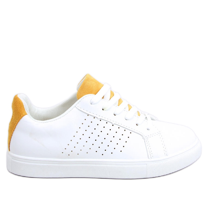 Weiße Damen Sneaker WB807 WEISS / GELB