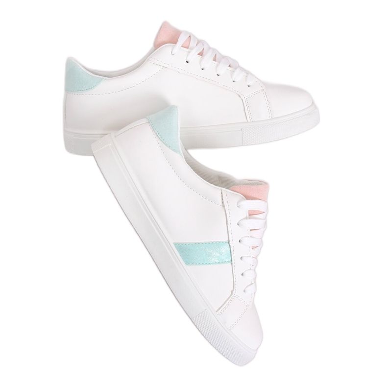 Weiße Damen Sneaker WB811 WHITE / PINK