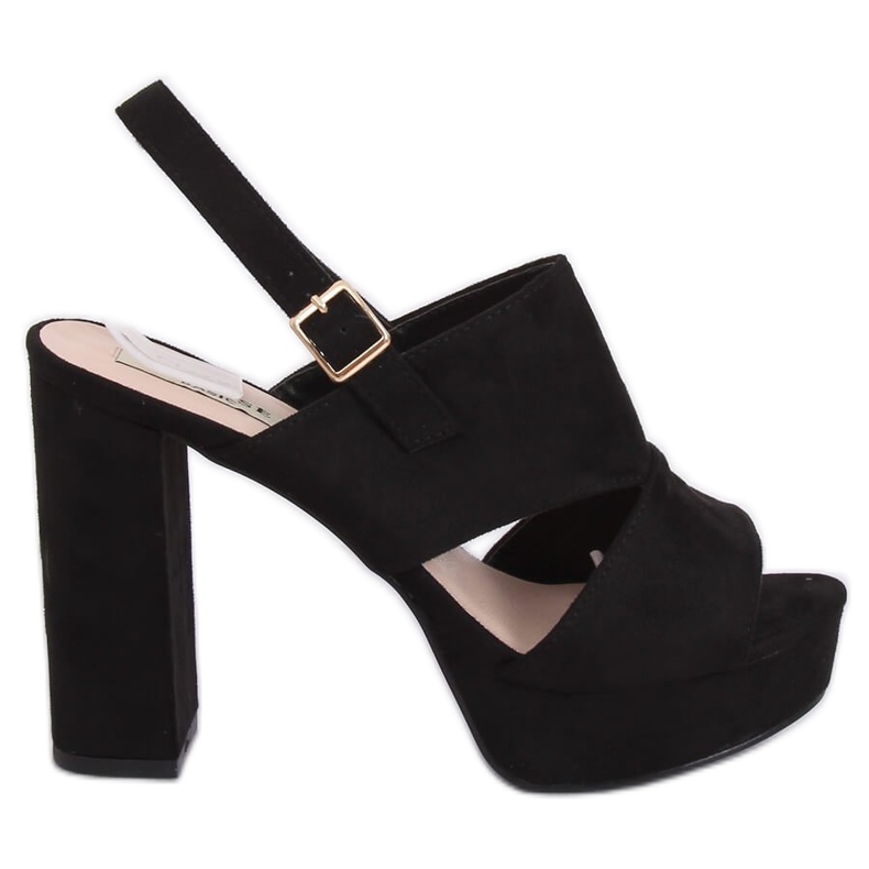 Schwarze Sandalen am Pfosten 9R02 Schwarz