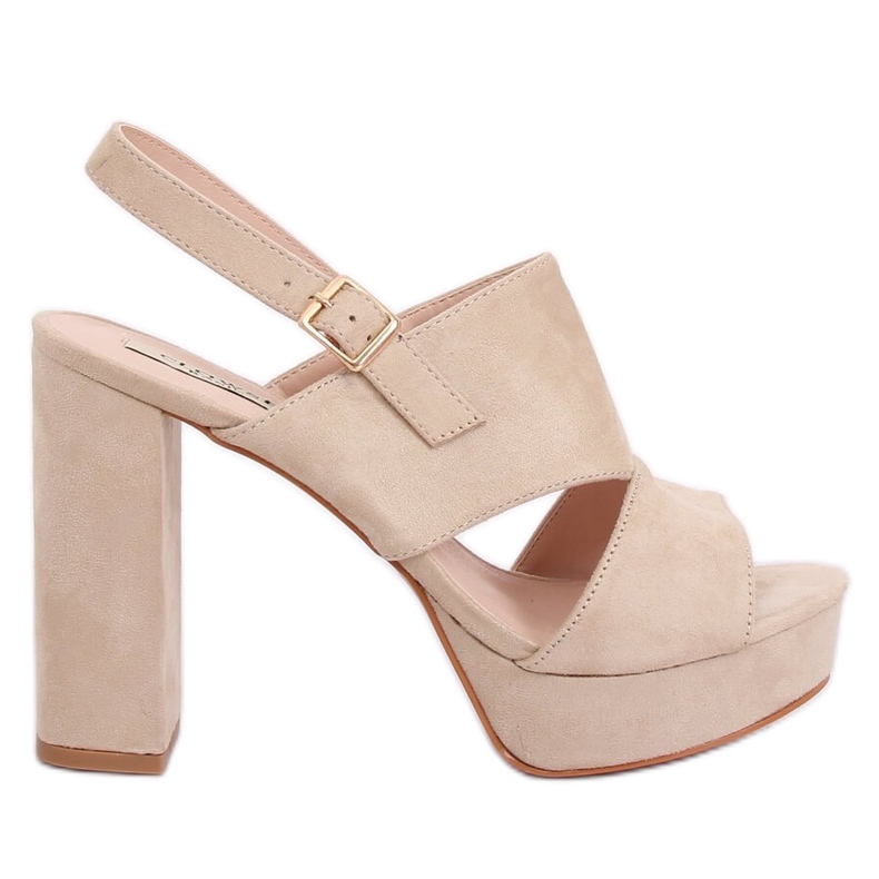 Sandalen auf der Post beige 9R02 Beige braun grün